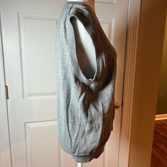 BROOKS BROTHERS Men's Supima Cotton Sweater Vest V-Neck Layering Soft Gray L - Picture 3 of 6